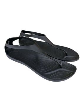 CROCS Womens size 10 Sexi Flip Flop Black Serena Sandals